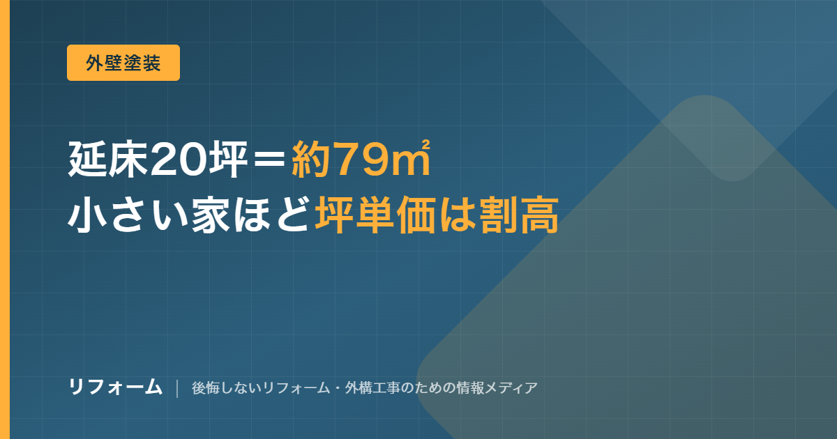 外壁塗装20坪の費用相場を解説する記事のアイキャッチ画像