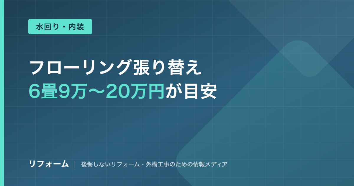フローリング張り替え費用の相場を解説する記事のアイキャッチ画像