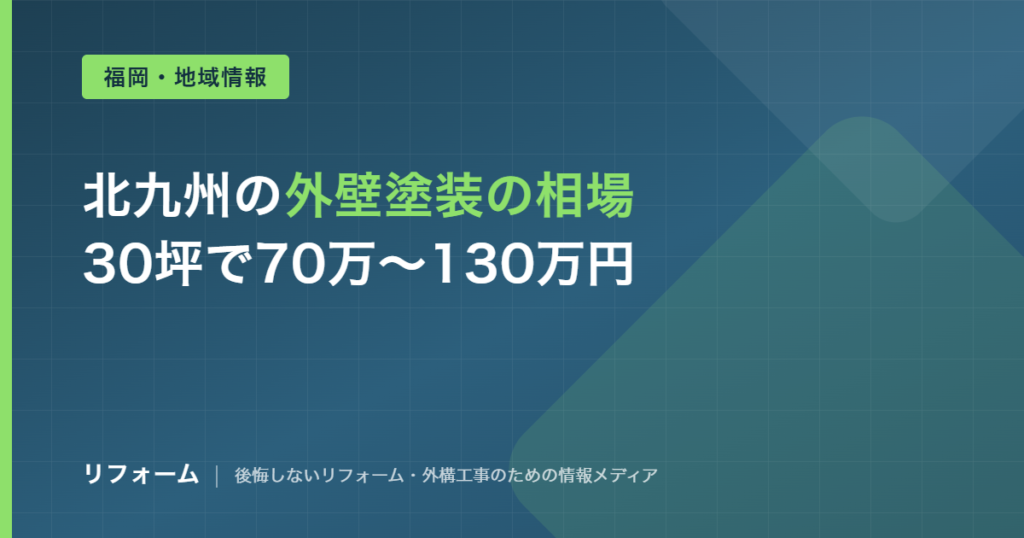 北九州の外壁塗装の相場を解説する記事のアイキャッチ画像